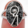 Natural Snow Flake Obsidian Ring size-7 R-1478 SDR215915