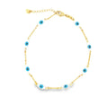 Oval Evil Eye Charm Bracelet (I221)