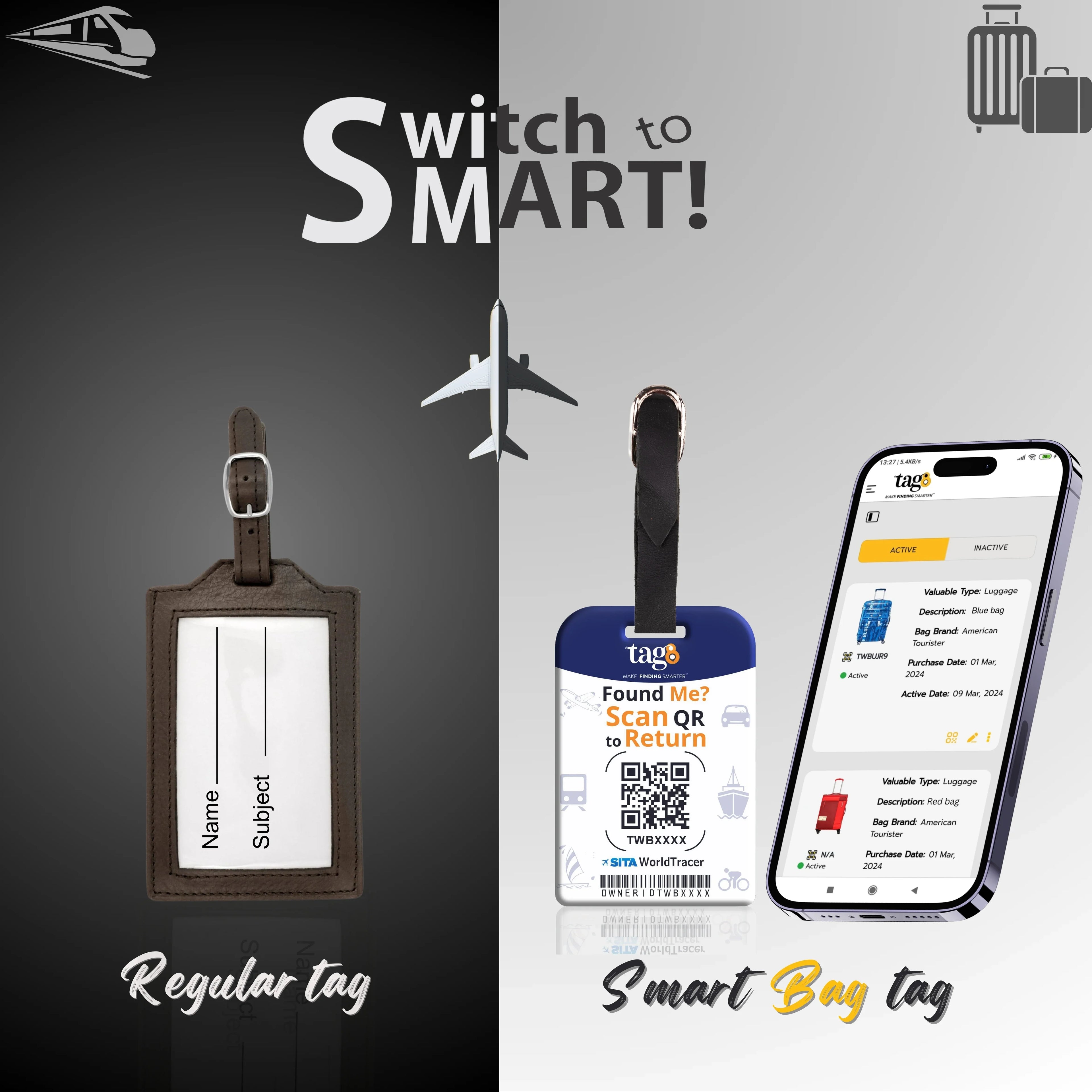 Smart Bag Security Tag - Australia Flag [Pack 2]