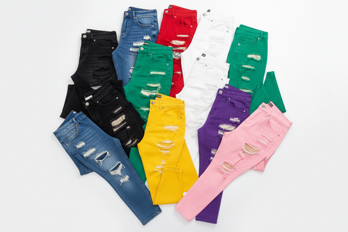 Slim fit ripped jeans
