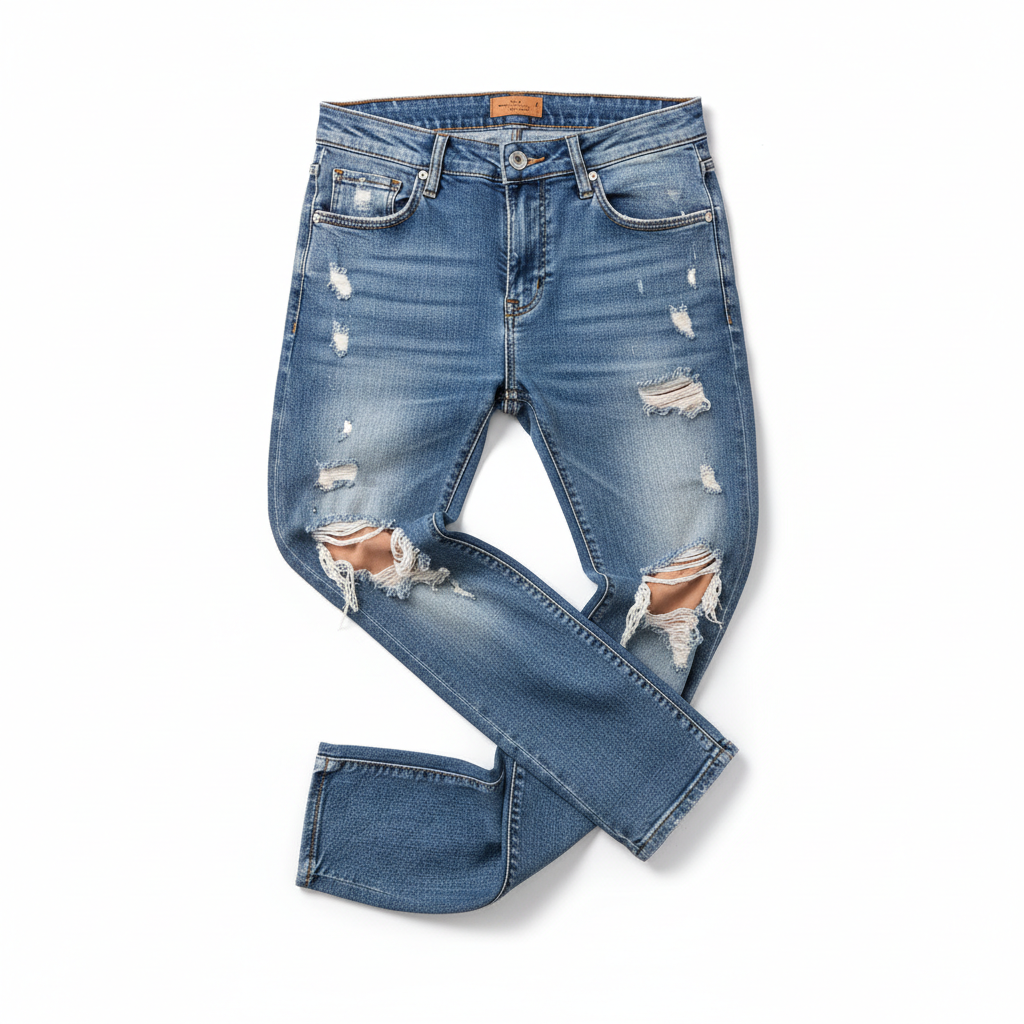 Slim fit ripped jeans